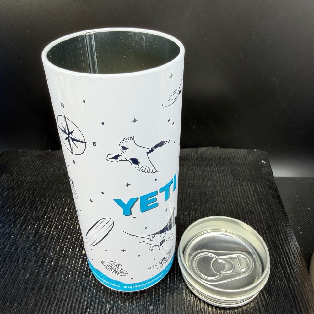 YETI Collectible Stash Tin Can Set of 2 White Outdoor Adventure Graphic Marlin - Picture 4 of 13